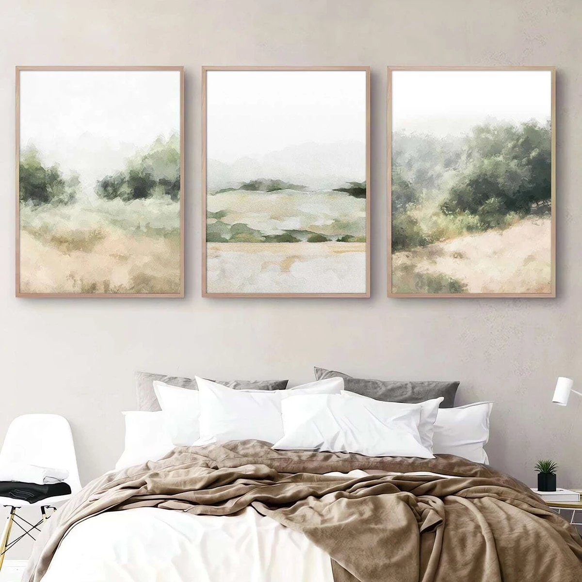 kf-S0797620675a54a569cc51c2ff4911302y 3pcs/set Pastoral Landscape mountains forest Prints poster Modern Abstract Aesthetic canvas painting home decor gifts-unframed - Image 1