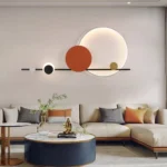 Modern Nordic Art Deco LED Wall Lamp 3000K Living Room Sofa Background Bedroom Bedside Hotel Hall Wall Lighting Creativity Decor