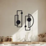 2pcs/set Metal Wall Decor, Metal Wall Art Minimalist, Wall Art Abstract Metal Hollow Vertical Decorations, Wall Sculptures