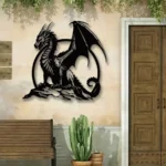 1pc Stunning Metal Dragon Wall Art -11.81" Iron Sculpture for Indoor & Outdoor Decor, Perfect for Living Room, Patio, or Balcony