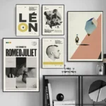 The Office/ Leon The Professional/Taxi Driver Movie TV Show Poster Minimalist Mid-Century Modern Typography Wall Art Print Decor