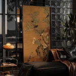 Retro Chinese Sle Living Room Sofa Baund Decorative Painting Artistic Sense Metal Framed Oil Canvas Abstract Pattern