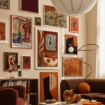 Vintage Abstract Geometry Revival Gallery Canvas Wall Art Print Poster Mural for Living Room Bedroom Office Wall Decor Gift