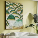 Modern Nordic Sle Living Room Bedroom Sofa Baund Wall Decorative Painting Original Wood ain Oil Painting Abstract Su...