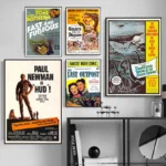Retro Movie Poster Canvas Wall Art The Ladies Man/The Man Who Knew Too Much Vintage Classic Film Print Aesthetic Decor for Home