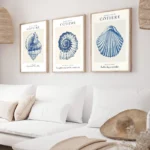Nordic Seashell Ocean Wall Art Poster Canvas Print Wall Decor Decoration Painting Home Decor for Bedroom Living Room Hallway