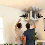 50x50cm 3D Optical Illusion Wall Sticker Removable Corner Wall Art Decor for Indoor Living Room Bedroom Study