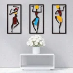 Boho Chic Macrame Wall Hanging African Dancer Sculpture Home Decor