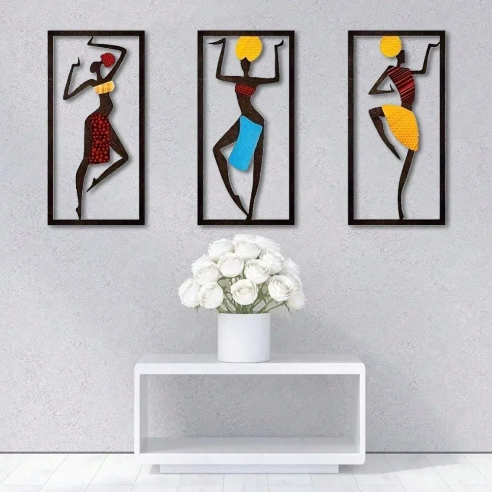 kf-Sddb89bb77e0e4d6382cd4306f5730324r Boho Chic Macrame Wall Hanging African Dancer Sculpture Home Decor - Image 1