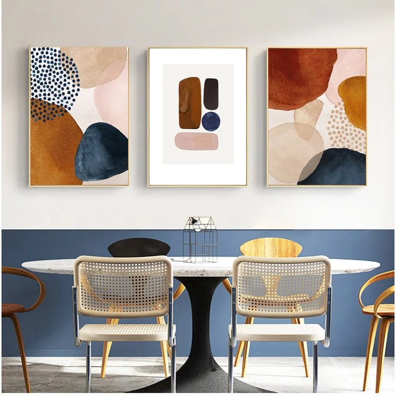 kf-Sf64f3f83fd404c69bca5341c1bfd0697j Nordic Abstract Line Wall Art Morandi Orange Oil On Canvas Posters And Prints Living Room Bedroom Decoration Gifts - Image 1