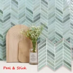 10pcs 3D Wall Tile Stickers Peel and Herringbone Wallpaper Background Creative Wall Decals for Living Room Bedroom Decoration